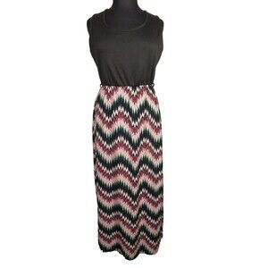 Urban Rose Women's Black Multicolor Printed Maxi Dress Plus Size 2X